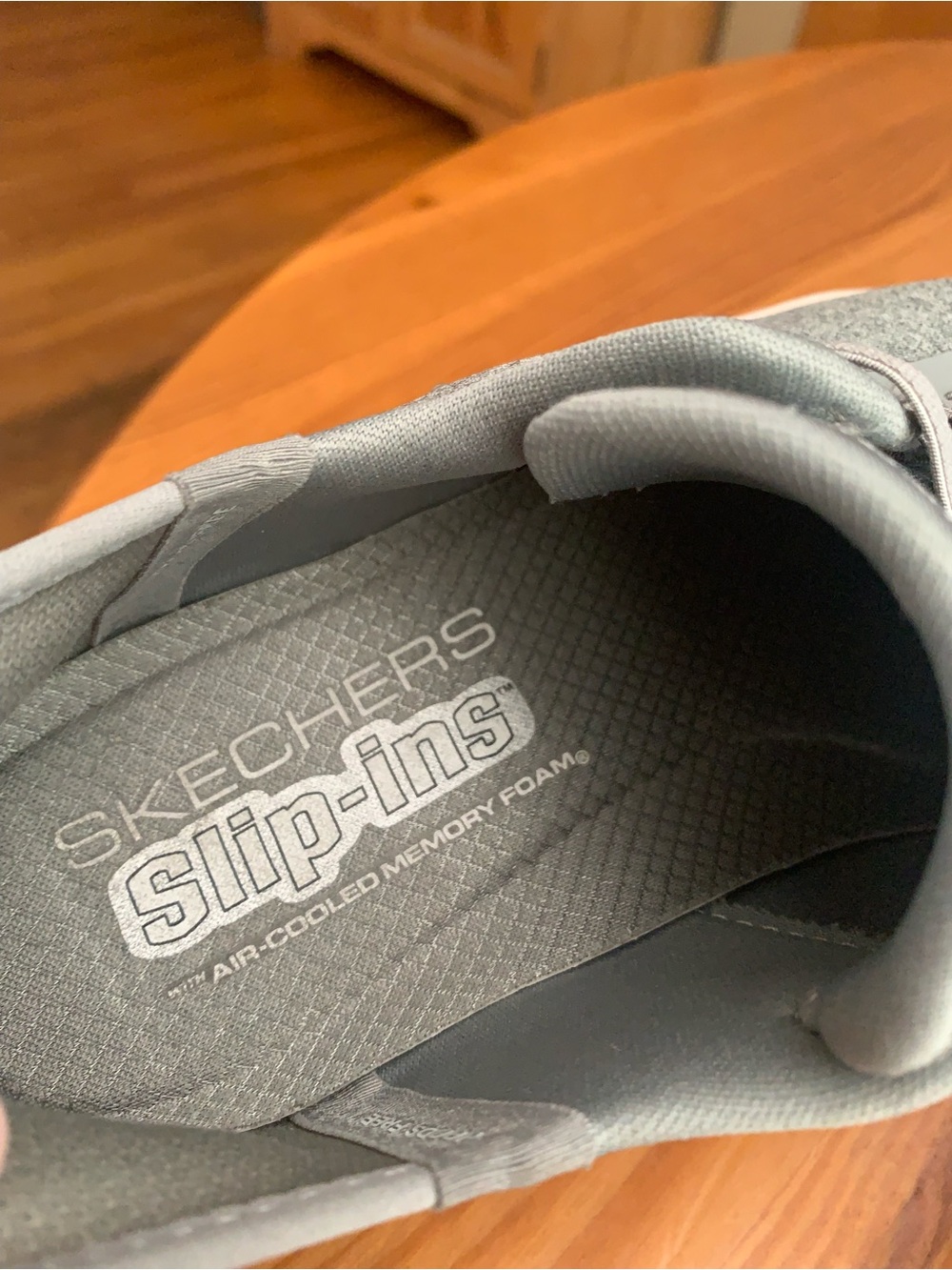 Skechers GOwalk Women's Light Gray Knit Slip-On Hands Free Walking Sneakers - Picture 3 of 10